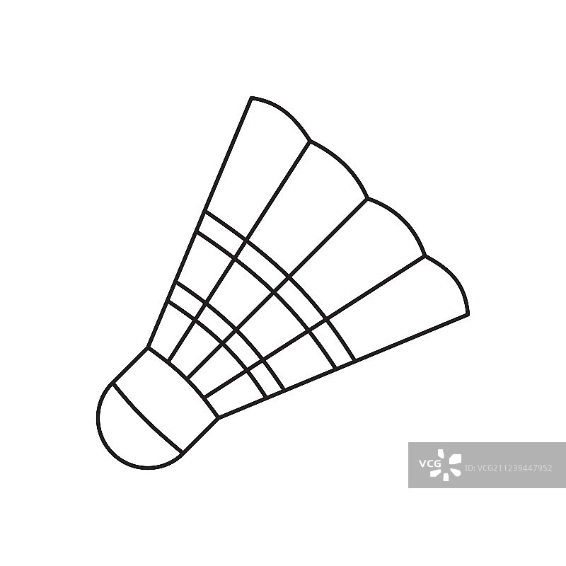 羽毛球的线条图标图片素材