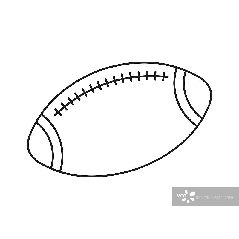 橄榄球线条图标图片素材