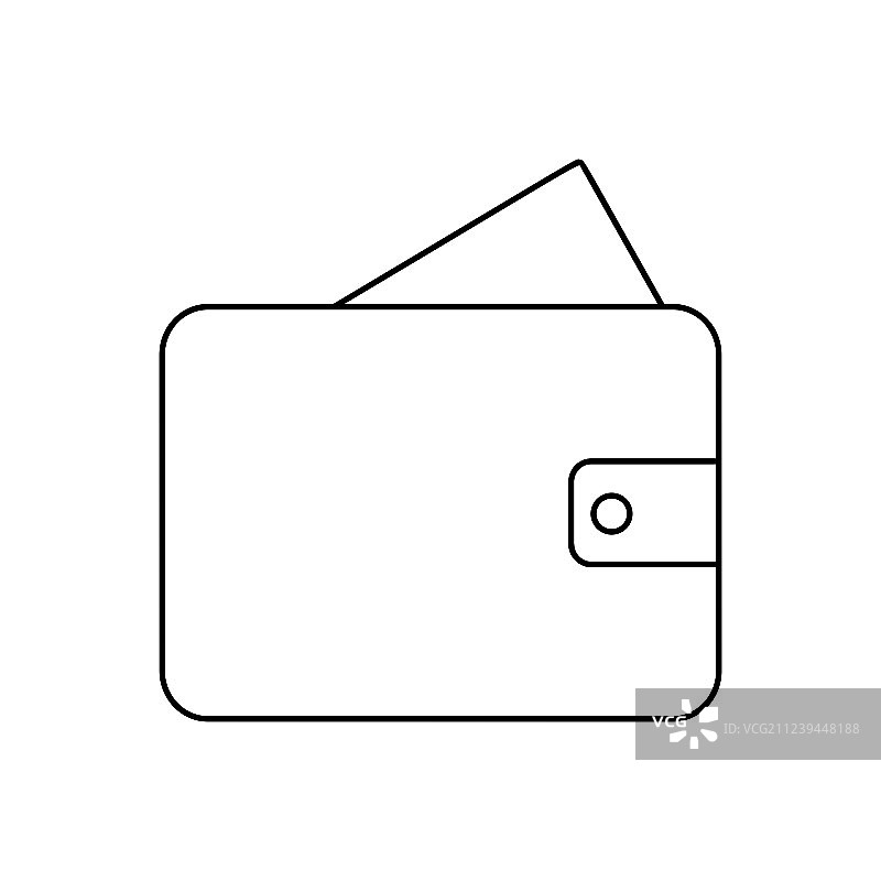 钱包线条图标图片素材