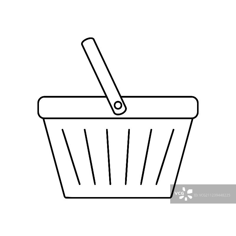 购物篮线性图标图片素材