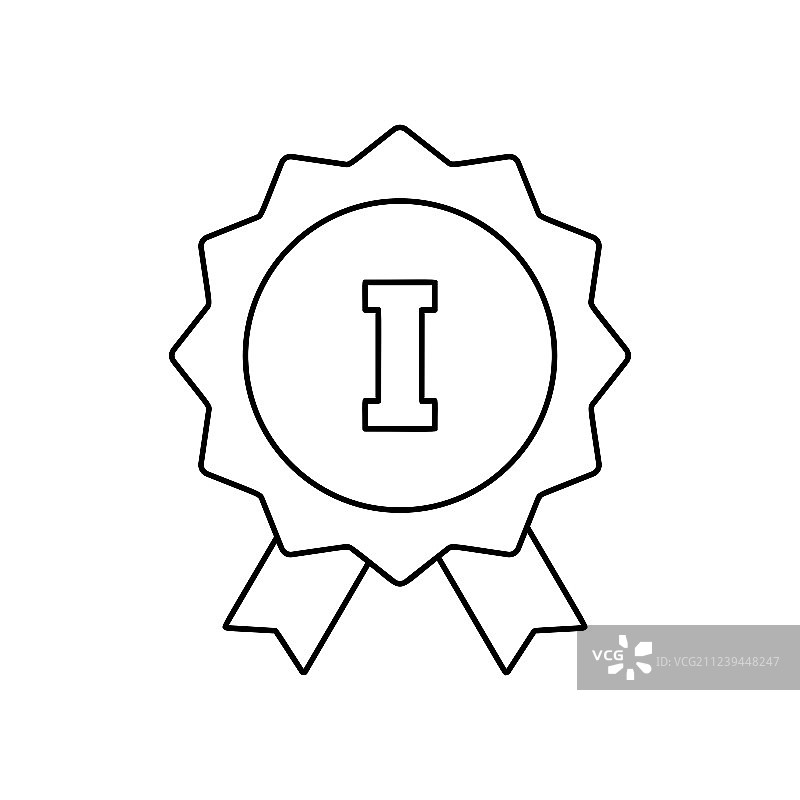 第一名缎带线条图标图片素材