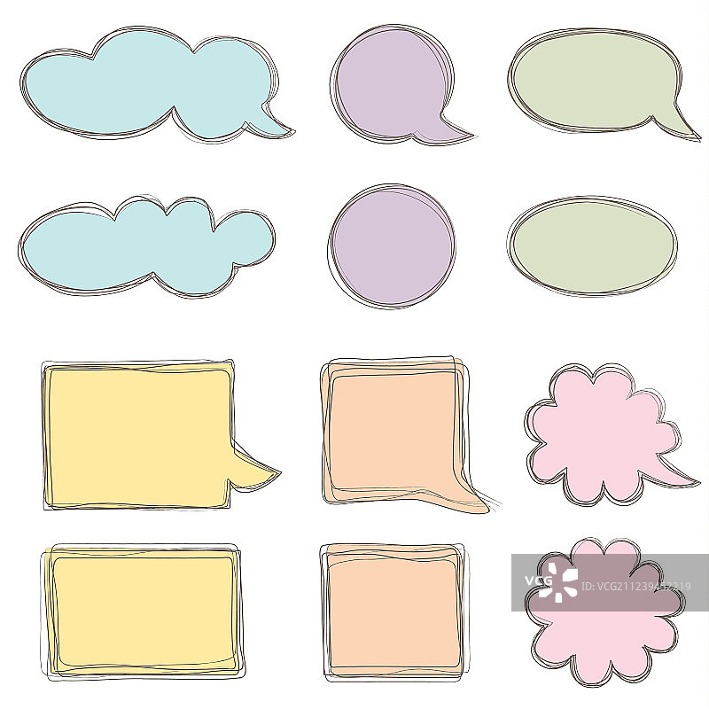 对话气泡聊天图标便签纸图片素材