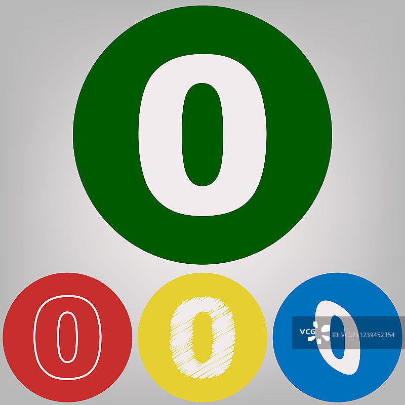 数字0标志设计模板元素4图片素材