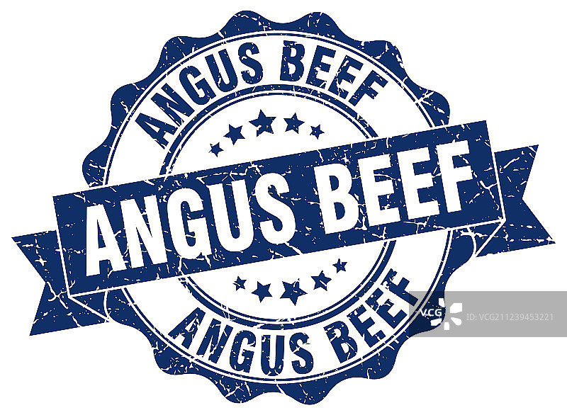 安格斯牛肉印章标志图片素材