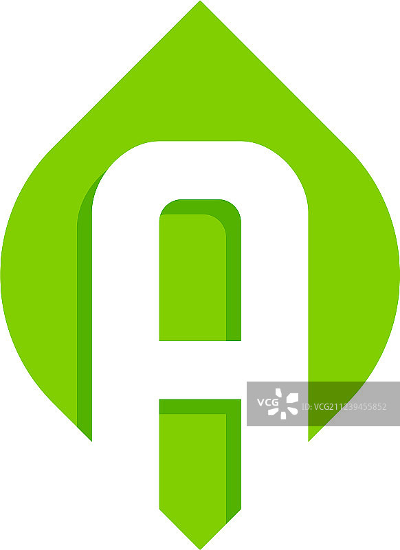 自然字母A标志图标设计图片素材