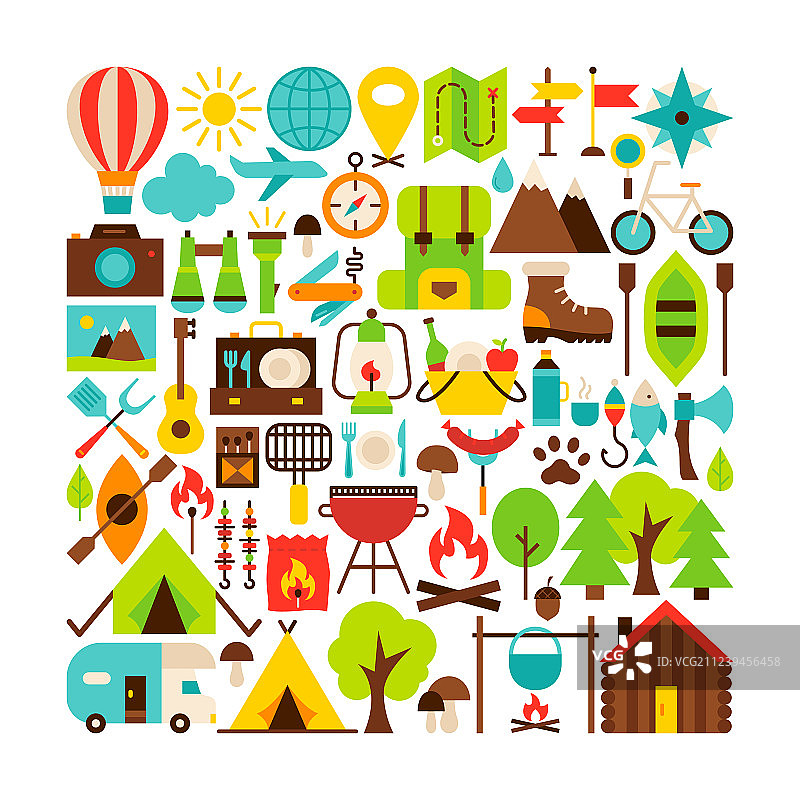 露营隔离元素大合集图片素材