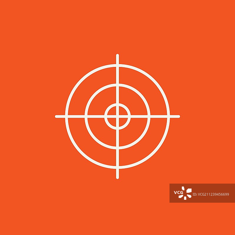 射击目标线条图标图片素材