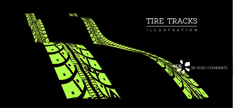 轮胎印迹图片素材