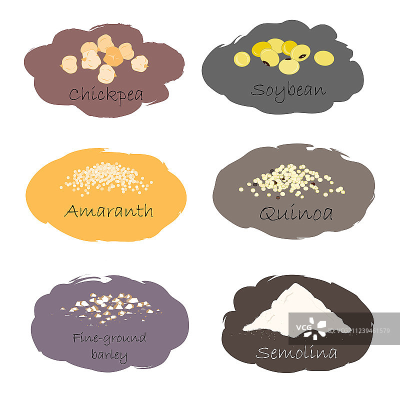 谷物食品包装标志合集图片素材