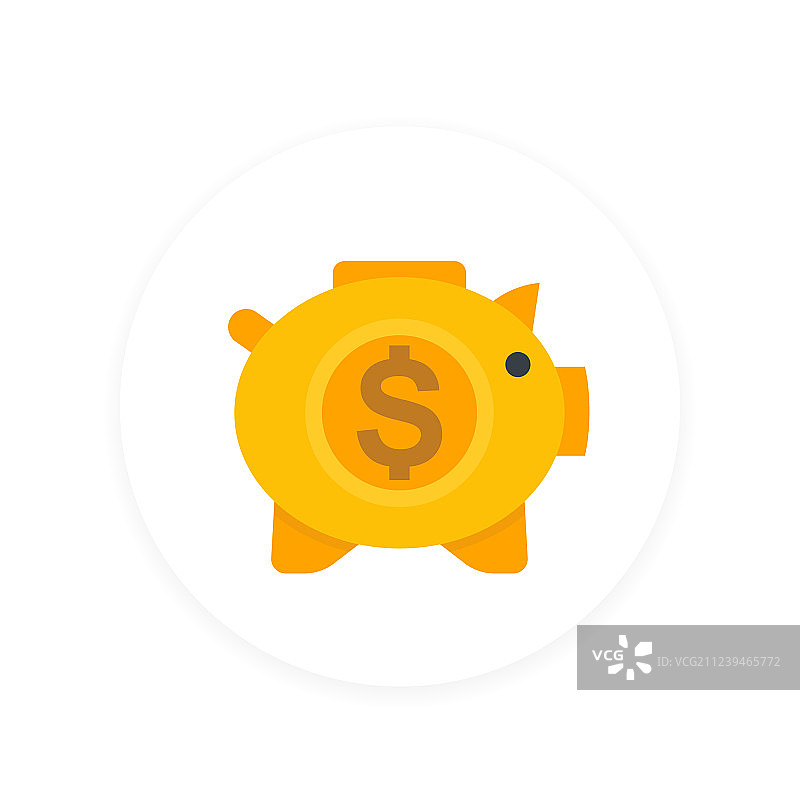 储蓄罐图标，储蓄符号，小猪储蓄罐图片素材