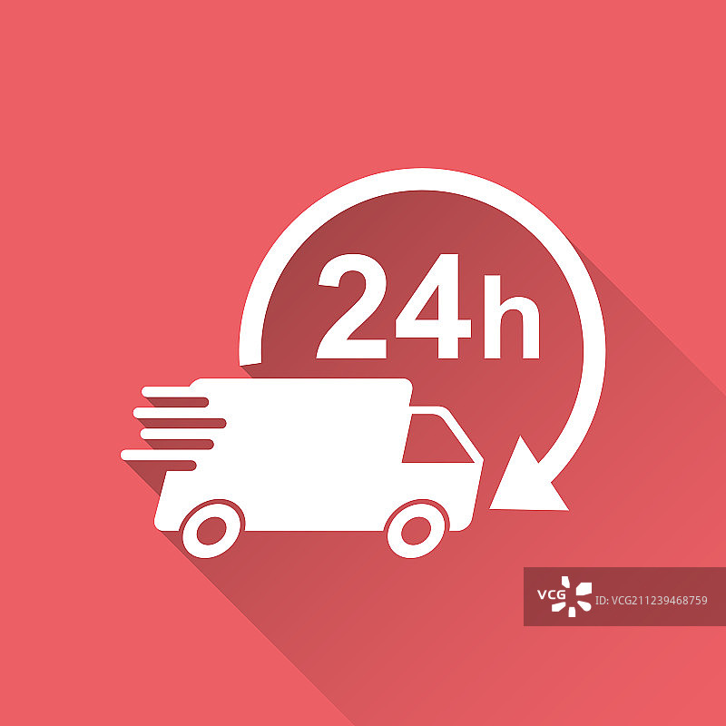 送货卡车概念快速送货箱图片素材