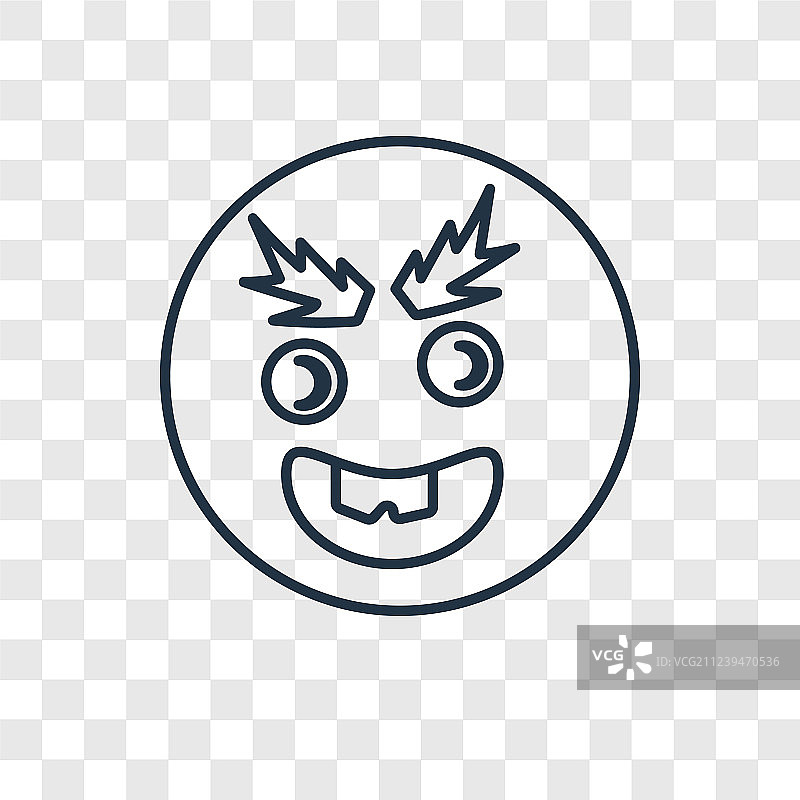 透明背景上隔离的眨眼概念线性图标图片素材