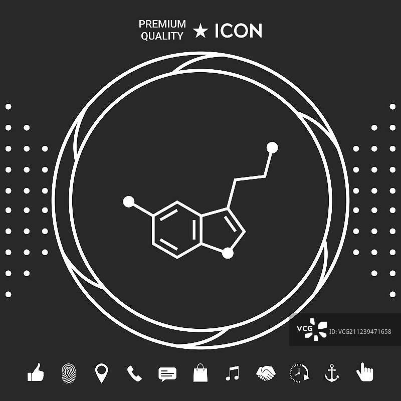 血清素化学式图标图片素材