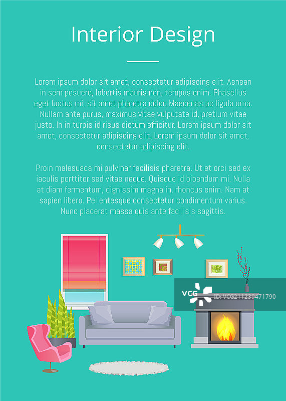 时尚的客厅规划室内设计图片素材