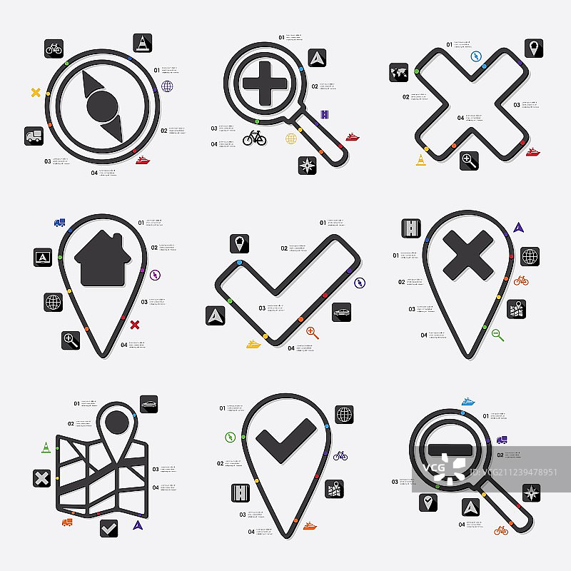 导航信息图图片素材