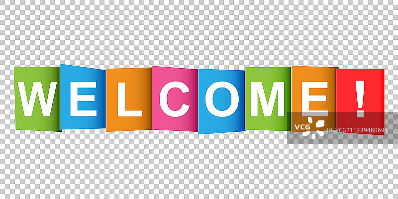 白色背景上的欢迎标签市场信息图片素材