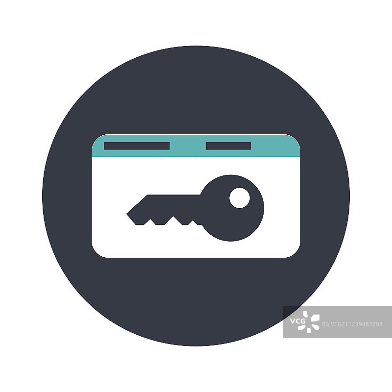 电子钥匙卡扁平图标图片素材