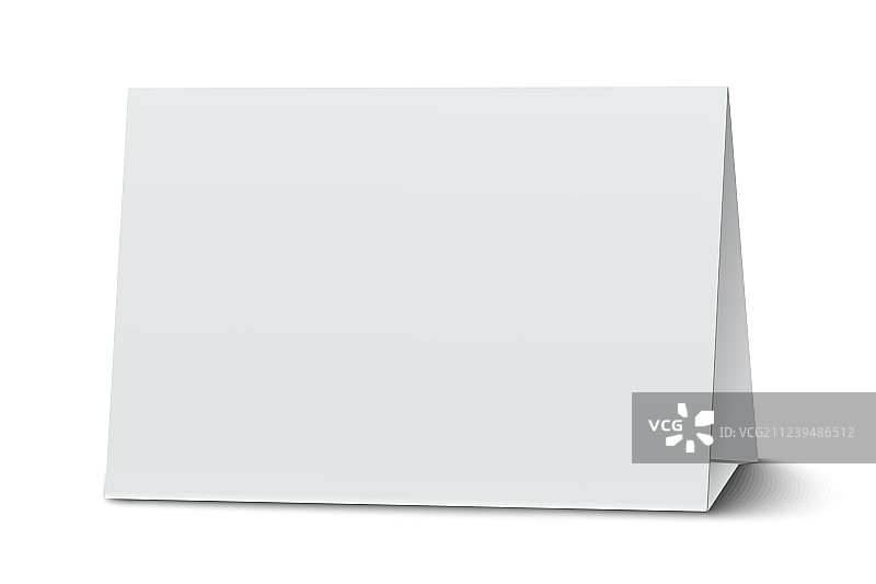 横版空白纸质桌卡图片素材