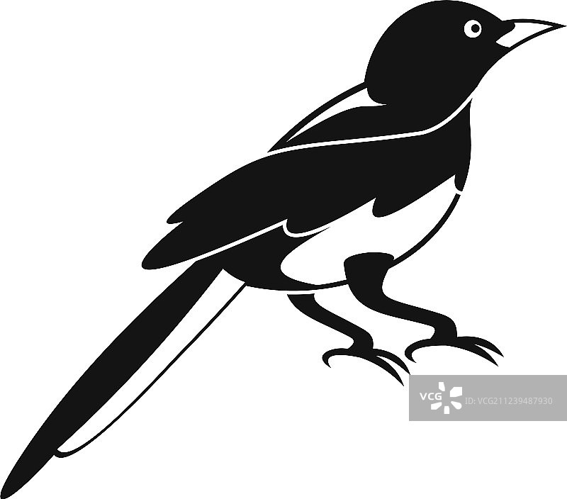 简单风格的小喜鹊图标图片素材