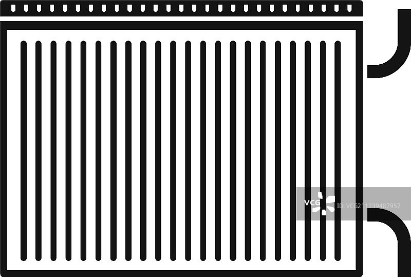 现代散热器图标简约风格图片素材