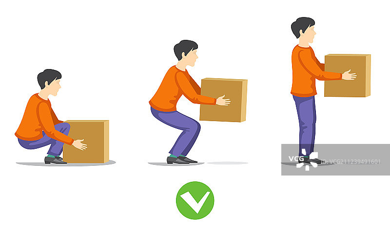 安全搬运重物箱图片素材