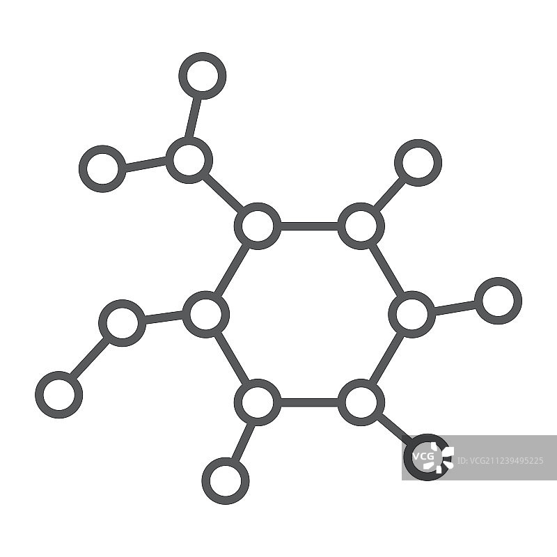 科学教育分子细线图标图片素材
