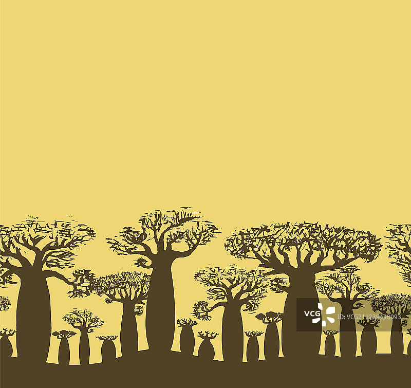 手绘草图装饰无缝边框图片素材