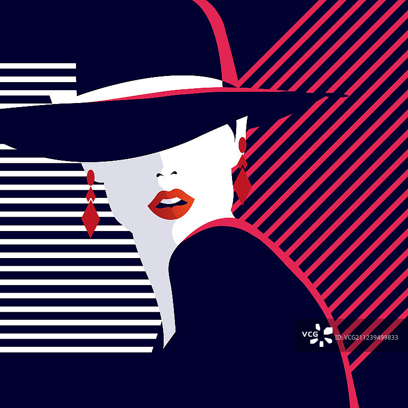 流行艺术中的时尚女性图片素材