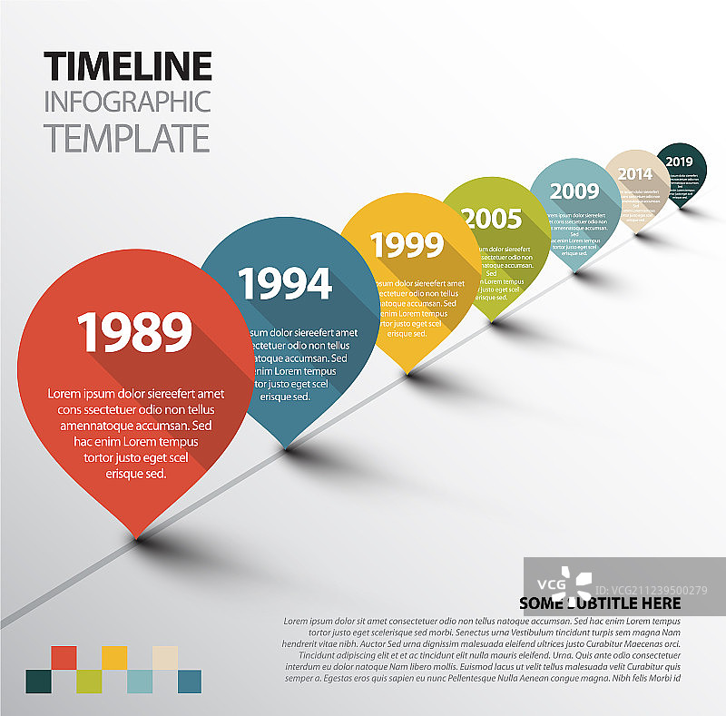 带指针的信息图表时间线模板图片素材