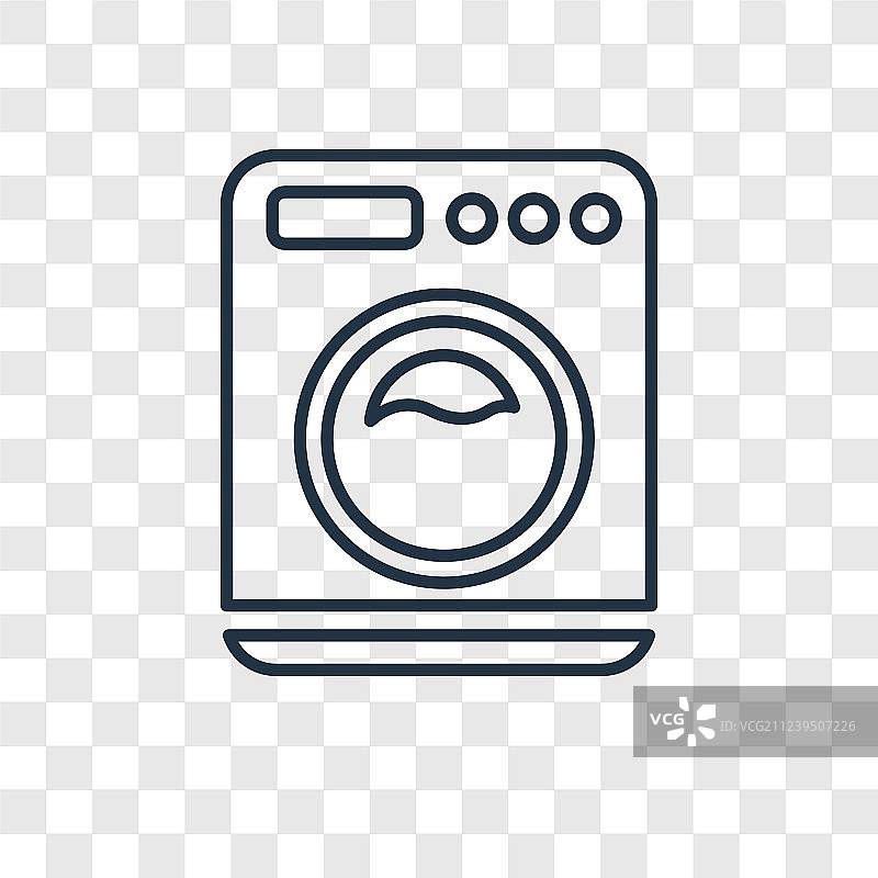 带点概念的洗衣机线性图标图片素材