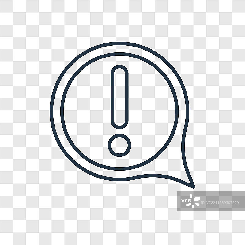 线性图标错误消息概念图片素材