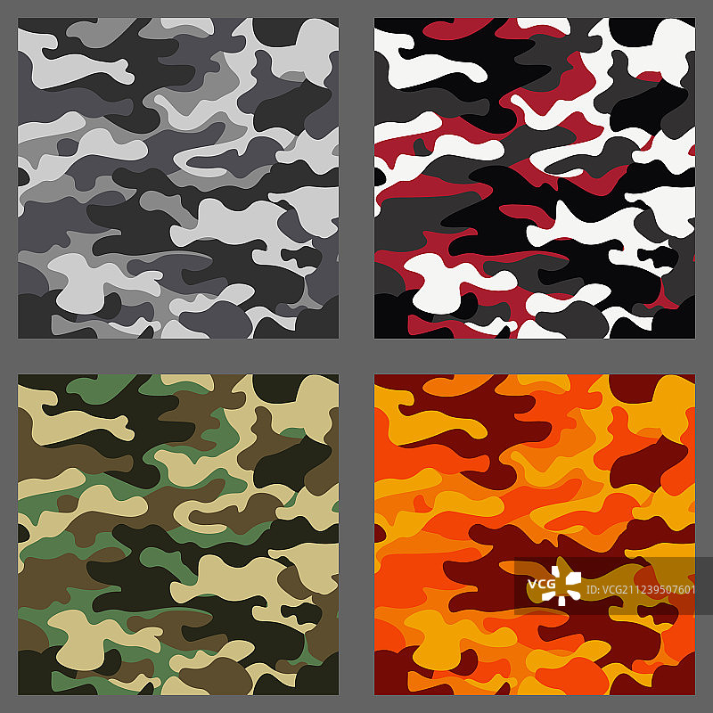迷彩无缝图案背景合集图片素材