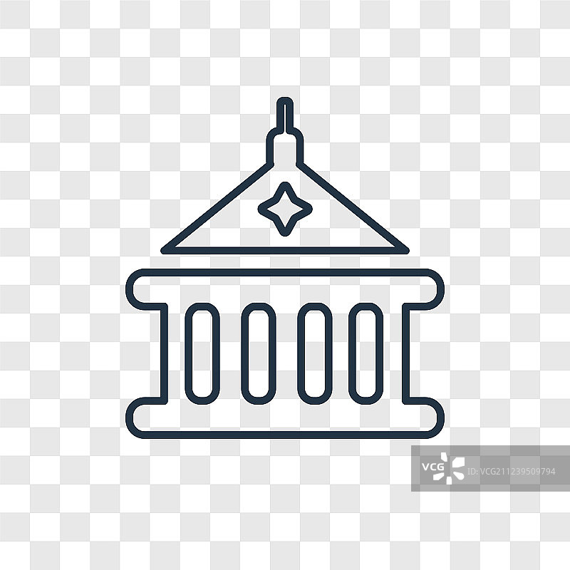 白宫概念线性图标图片素材