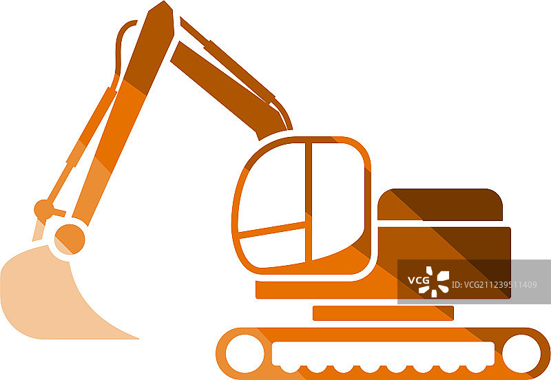 建筑挖掘机图标图片素材