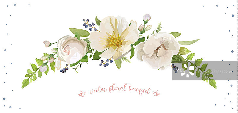 浅粉色花束设计元素图片素材