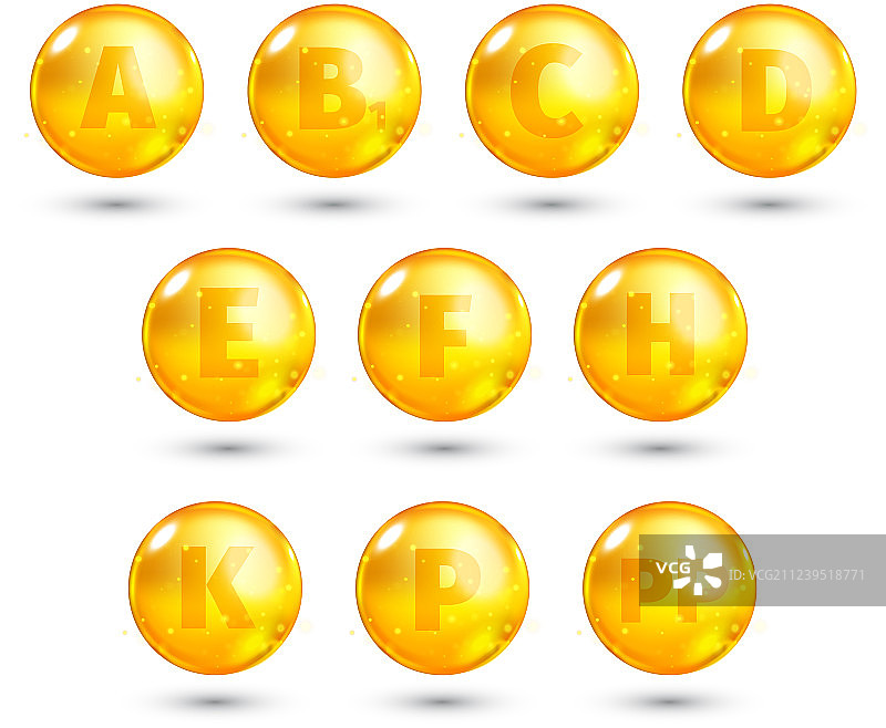 高品质金色维生素油胶囊图片素材