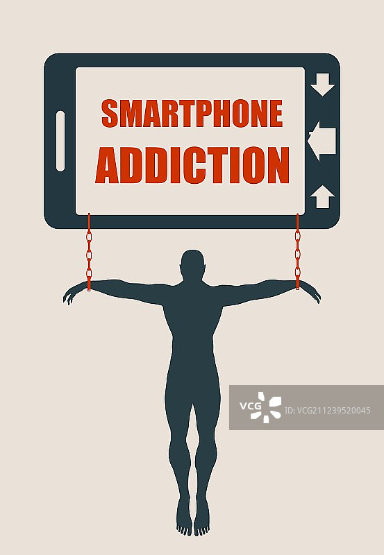 智能手机成瘾不良生活方式概念图片素材