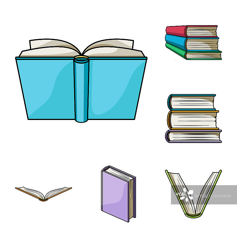书籍卡通图标合集图片素材