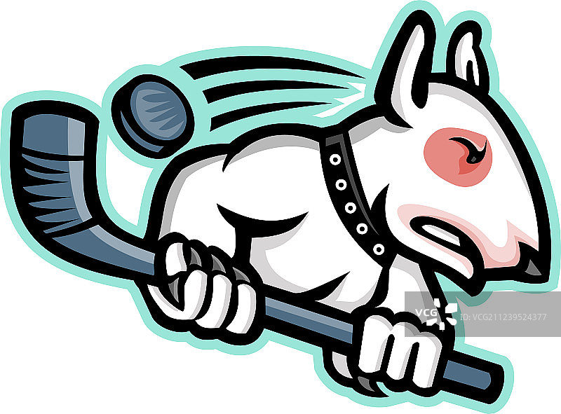 牛头梗冰球吉祥物图片素材