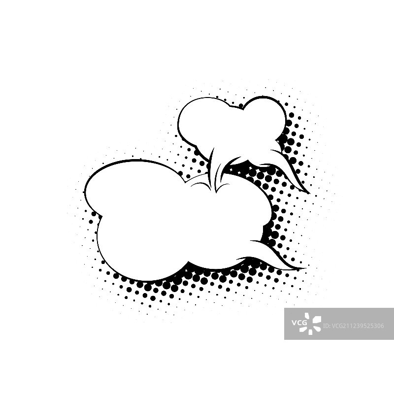 白色背景上的语音气泡图片素材