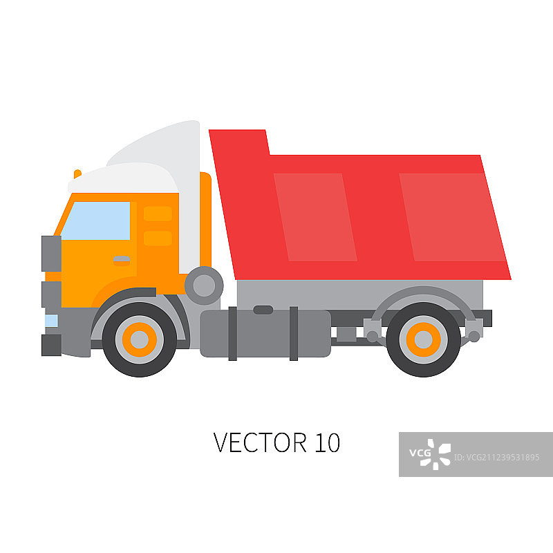 彩色扁平化施工机械图标图片素材
