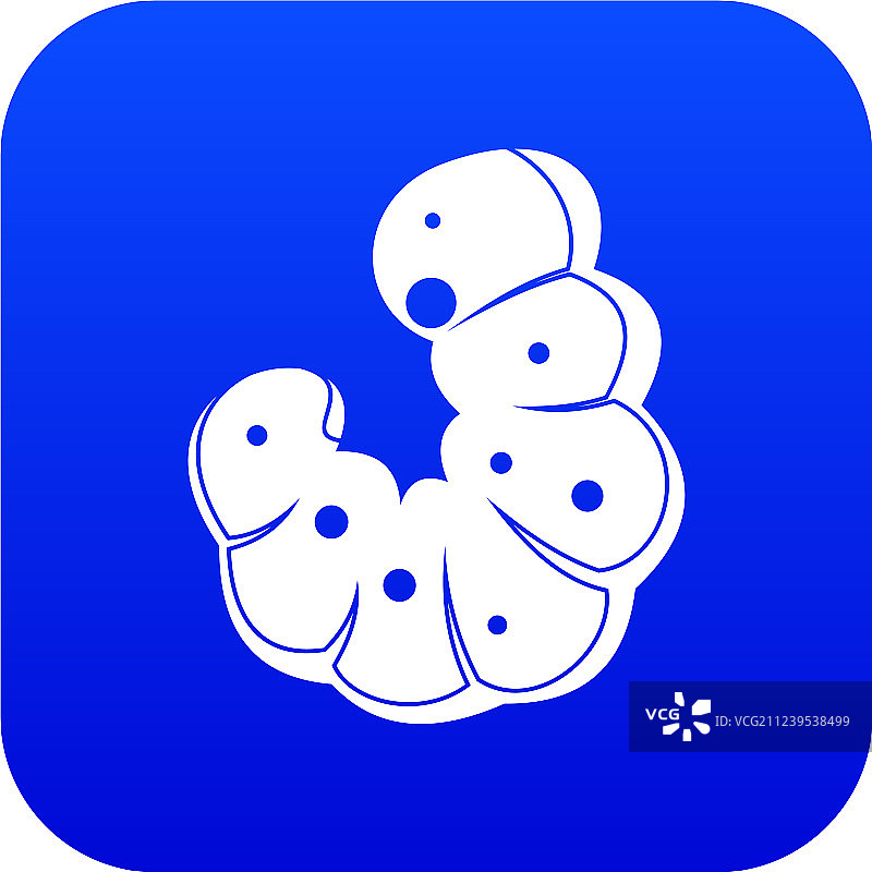 蓝色蠕虫图标图片素材