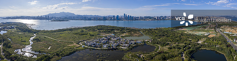 航拍青岛西海岸唐岛湾公园图片素材