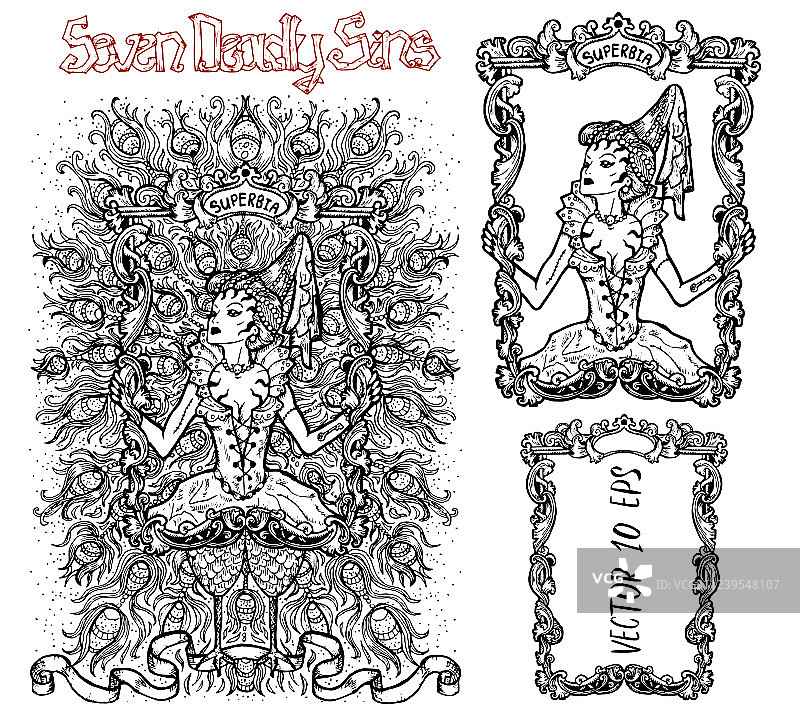 拉丁语单词superbia的含义：虚荣图片素材