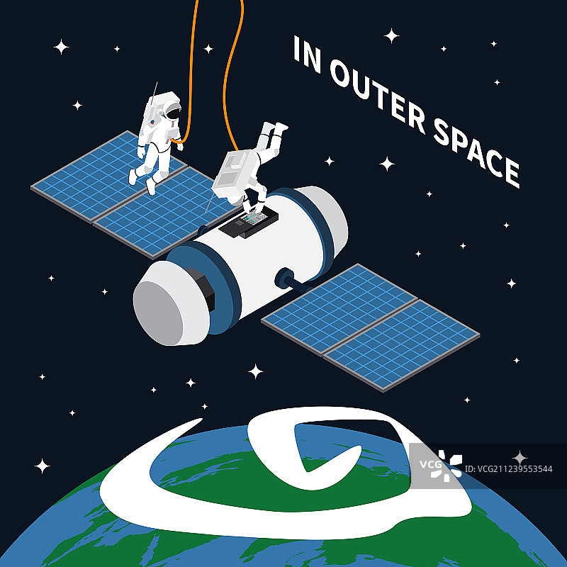 宇航员外太空背景图片素材