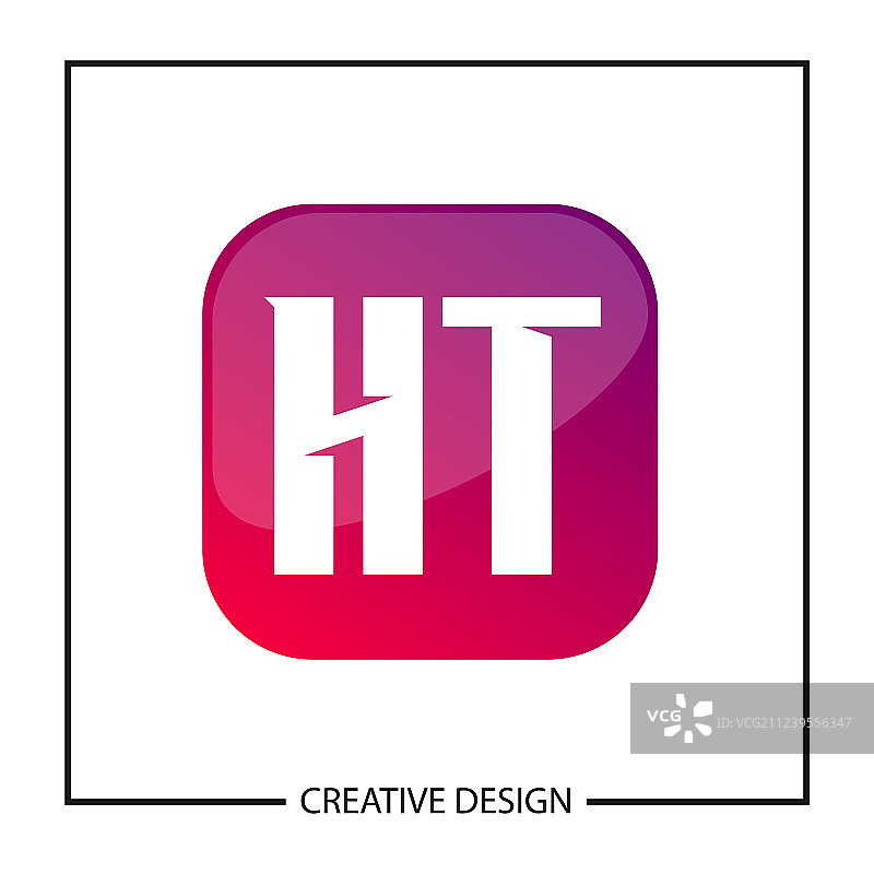 首字母ht标志模板设计图片素材