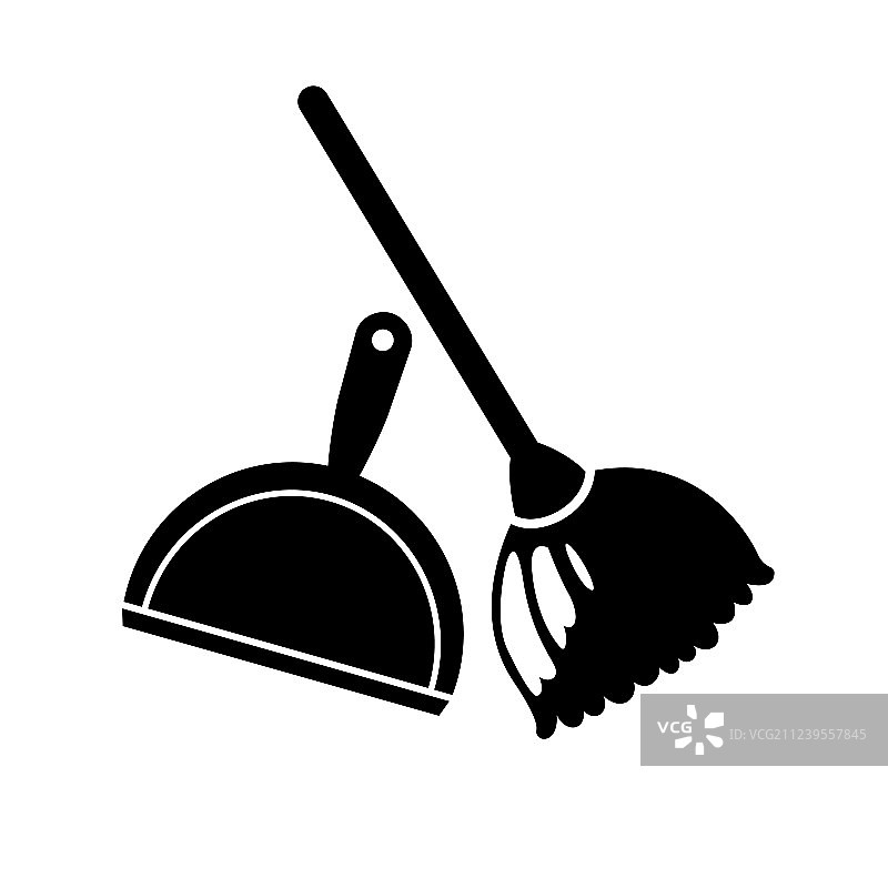 扫帚簸箕图标图片素材