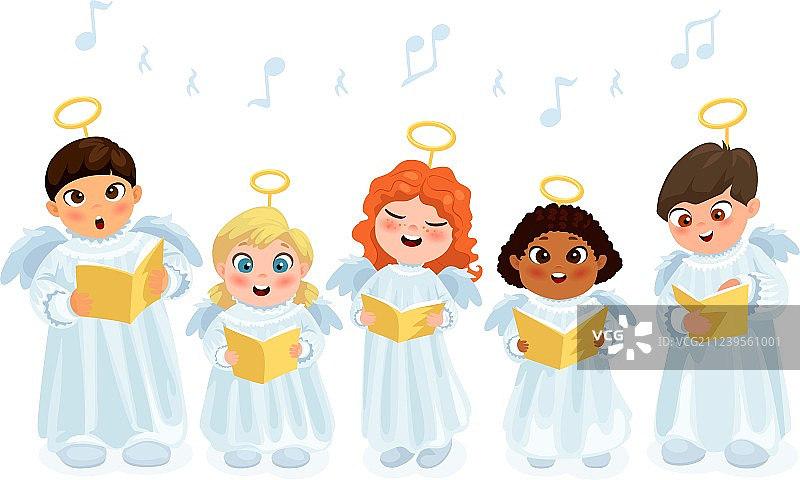 唱诗班儿童套装图片素材