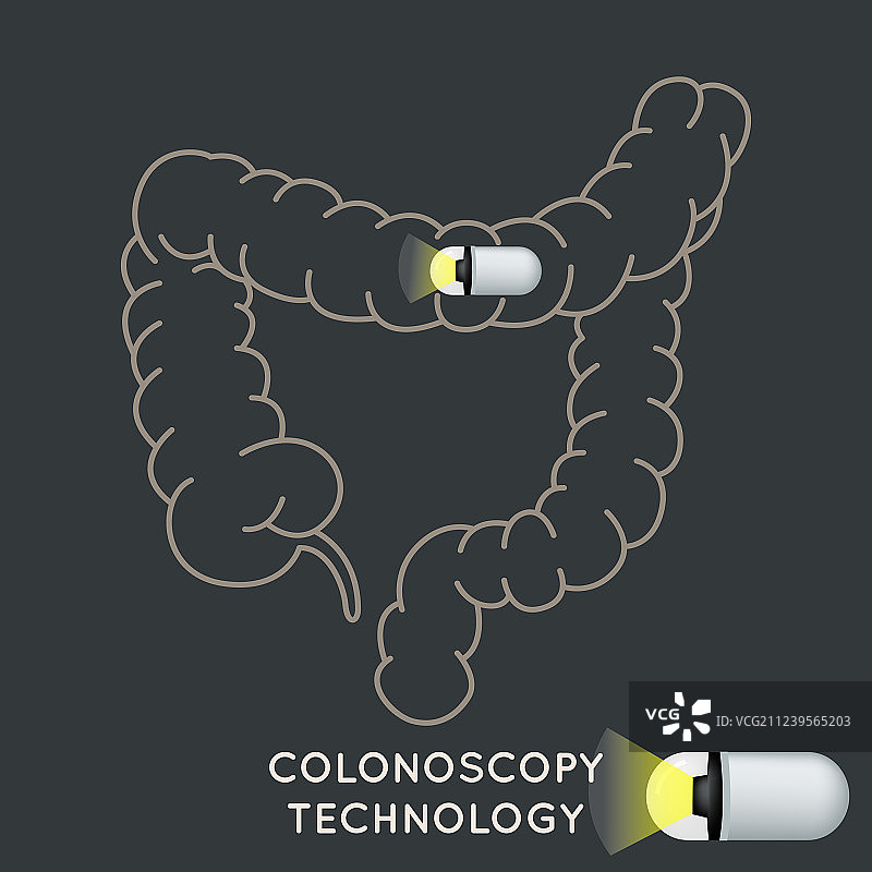 结肠镜检查标志图标设计图片素材