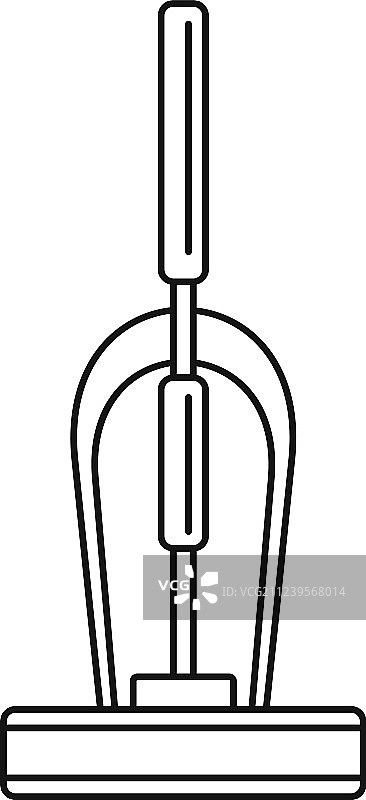 老式手动真空吸尘器轮廓图标图片素材